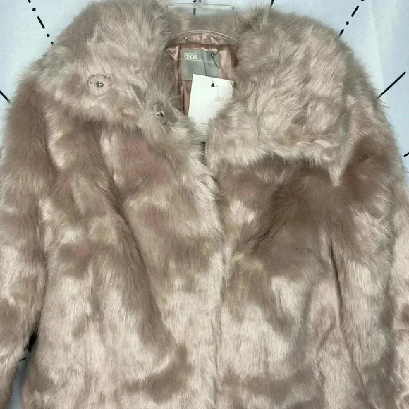 Asos Blush Pink Faux Fur Jacket - Picture 4 of 8